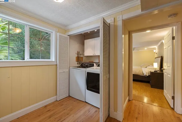 a view of a bedroom from a hallway