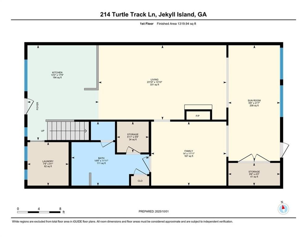 214 Turtle Track Lane Jekyll Island, GA 31527 - Photo 69 of 70 First Floor Floorplan