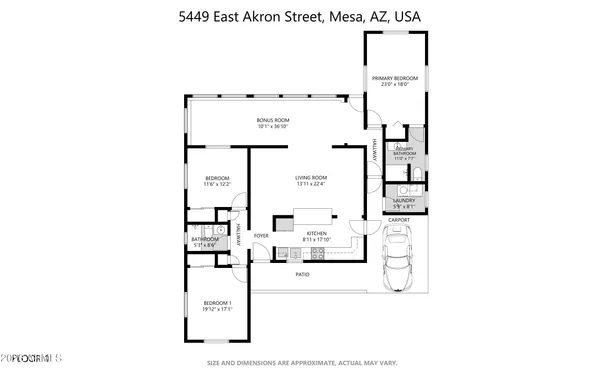 $274,000 | 5449 East Akron Street, Mesa, AZ 85205