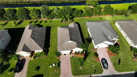 an aerial view of a house having outdoor space