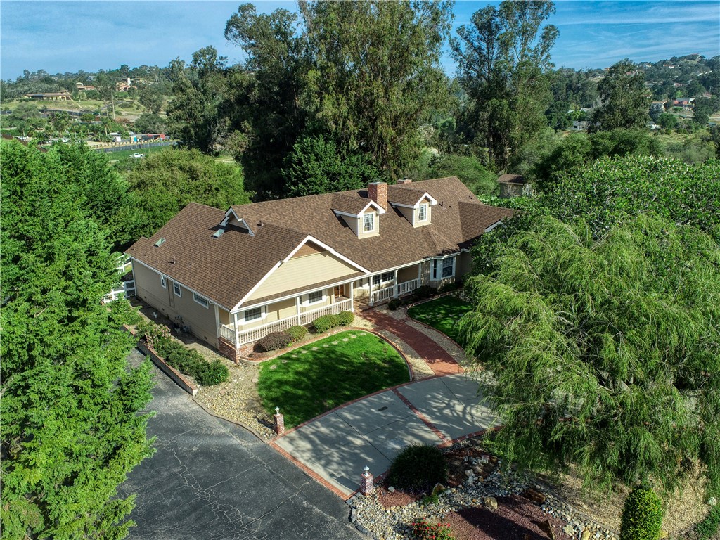 350 Corbett Canyon Road Arroyo Grande, CA 93420 - Photo 64 of 66 an aerial view of a house with a garden