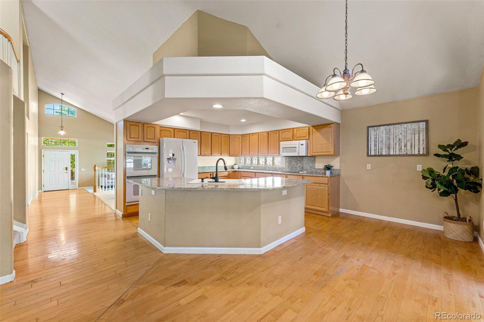 276 East Fair Lane Centennial, CO 80121 - Photo 10 of 38 a view of a living room and kitchen with stainless steel appliances