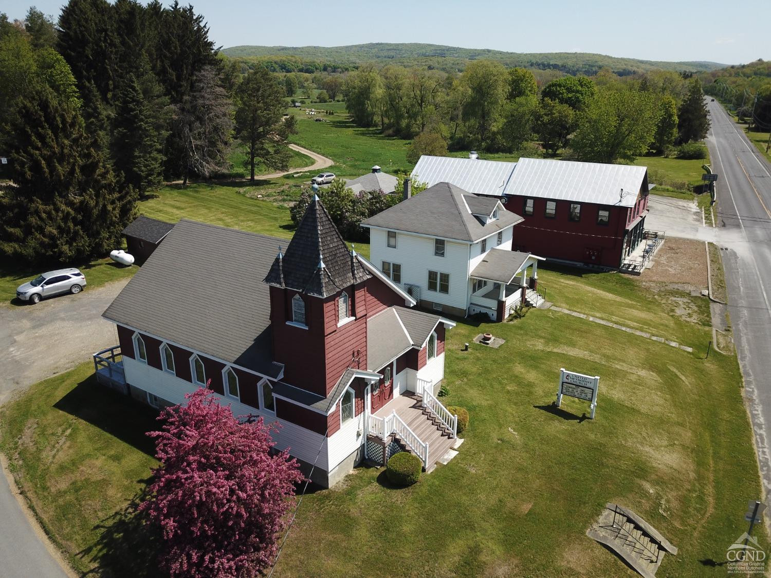 1781 Highway 23 Copake, NY 12521 - Photo 23 of 24 an aerial view of a house with garden space and street view