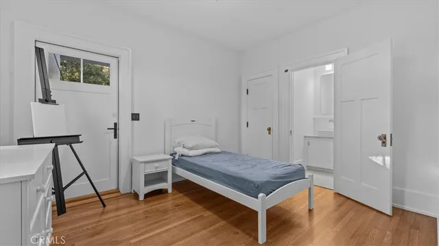 a room with a table and a window