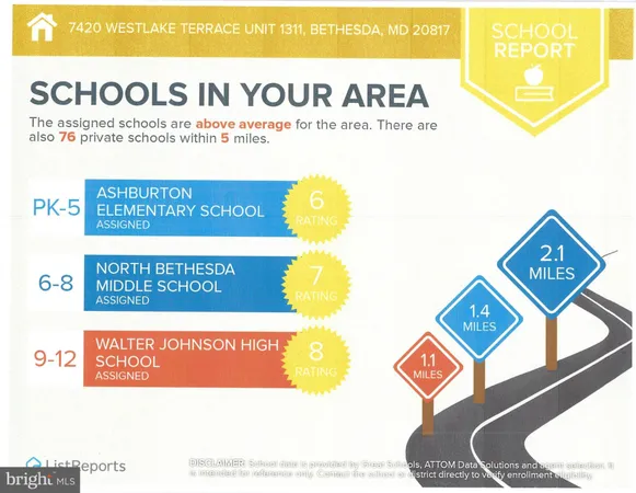 $2,400 | 7420 Westlake Terrace, Unit 1311, Bethesda, MD 20817