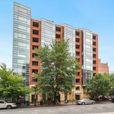 a front view of a multi story building