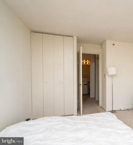 a view of a room with a bathroom