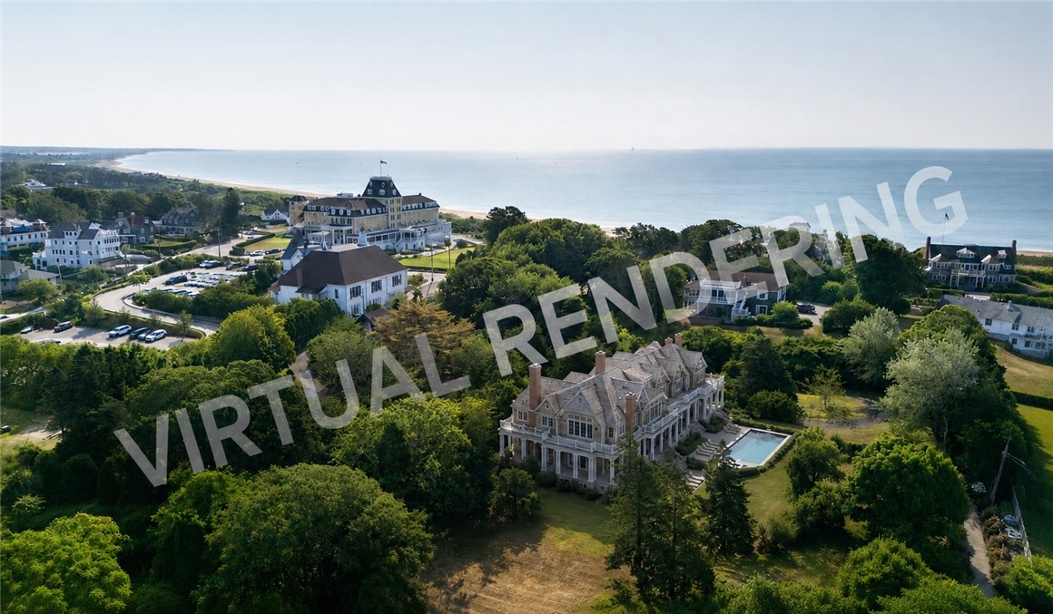 8 Chapel Lane Westerly, RI 02891 - Photo 5 of 22 Virtual rendering of a potential house showing the many possibilities for the buyer to build a secluded legacy compound with all of the conveniences of walking to the beach and throughout the village of Watch Hill.