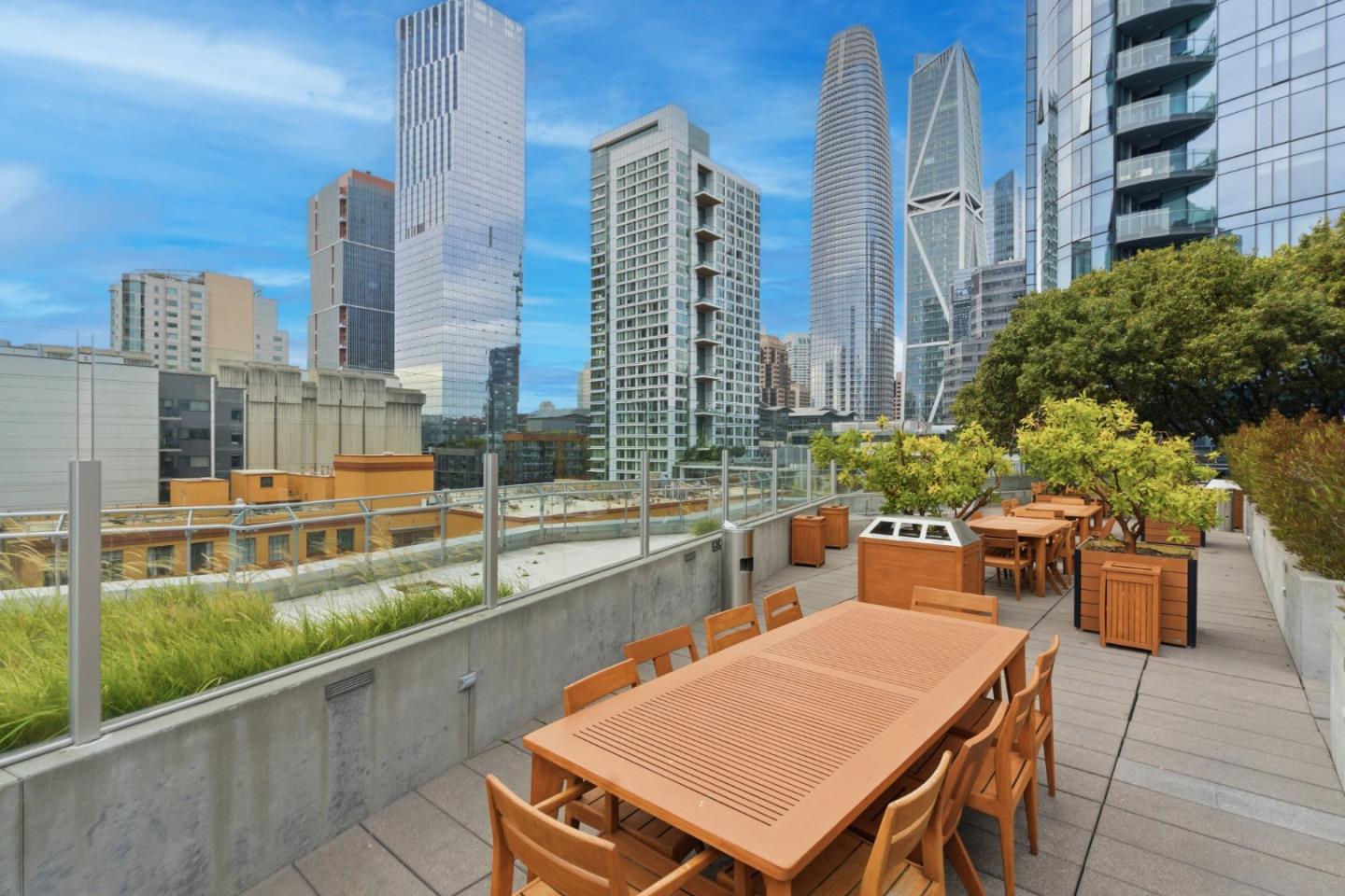 318 Main Street, Unit 6B San Francisco, CA 94105 - Photo 31 of 40 a outdoor dining space with furniture and city view