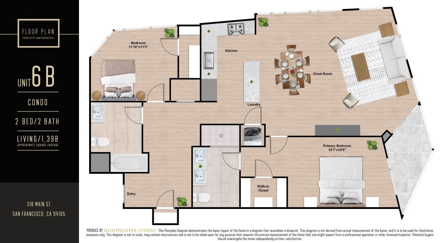 318 Main Street, Unit 6B San Francisco, CA 94105 - Photo 40 of 40 a black and white photo of a living room