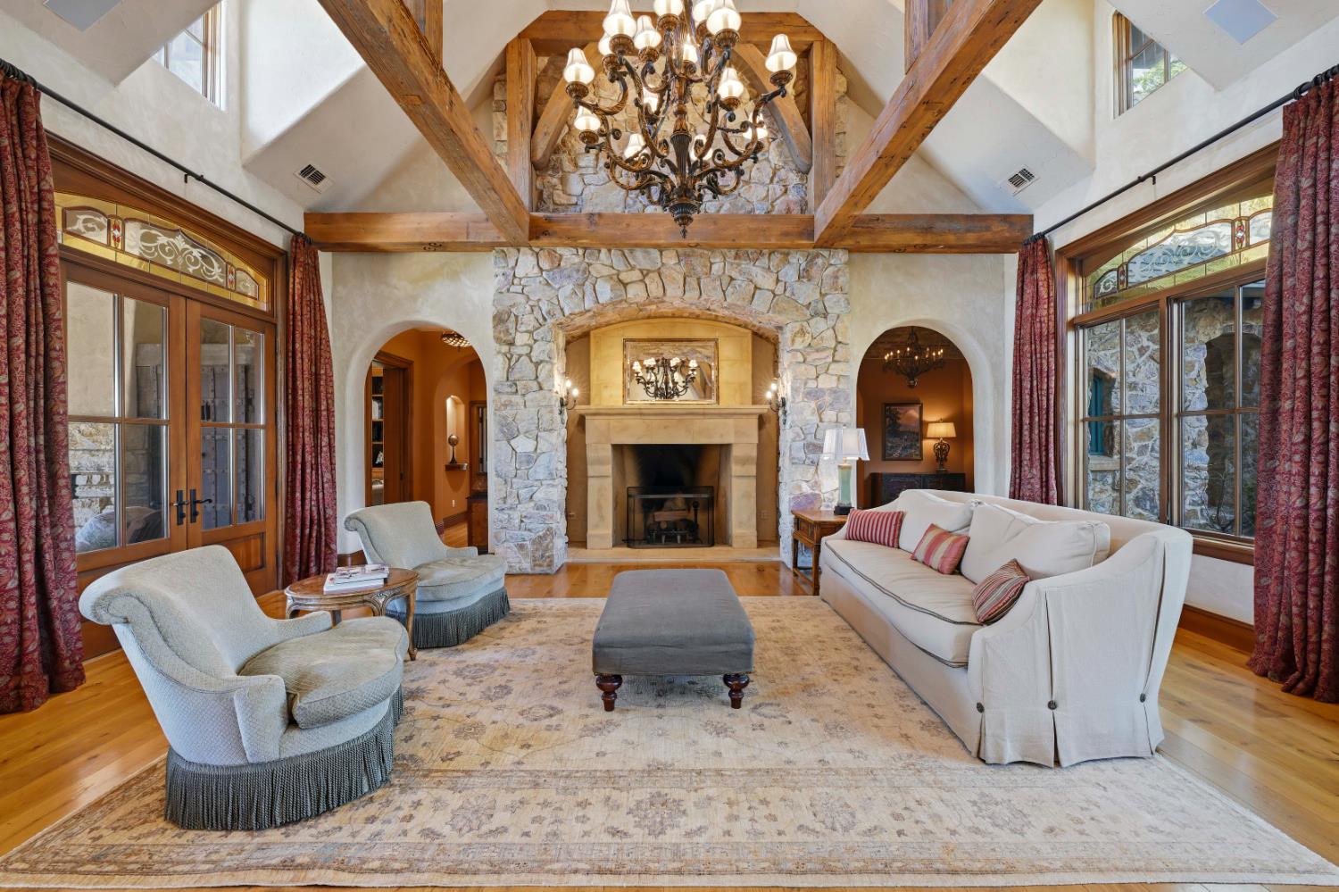 2581 Shirland Tract Road Auburn, CA 95603 - Photo 14 of 61 a living room with furniture and a fireplace