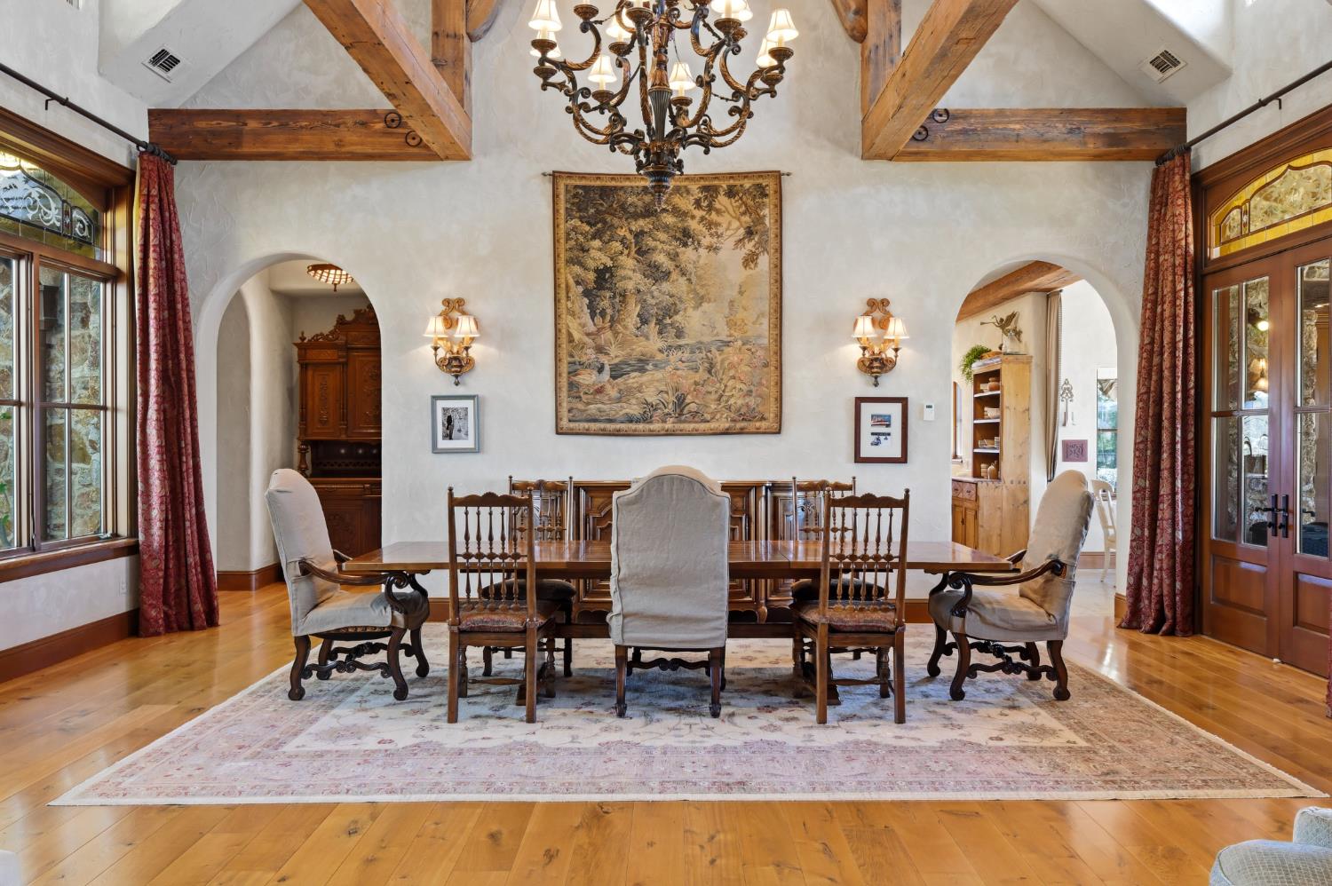 2581 Shirland Tract Road Auburn, CA 95603 - Photo 15 of 61 a view of a dining room with furniture and wooden floor