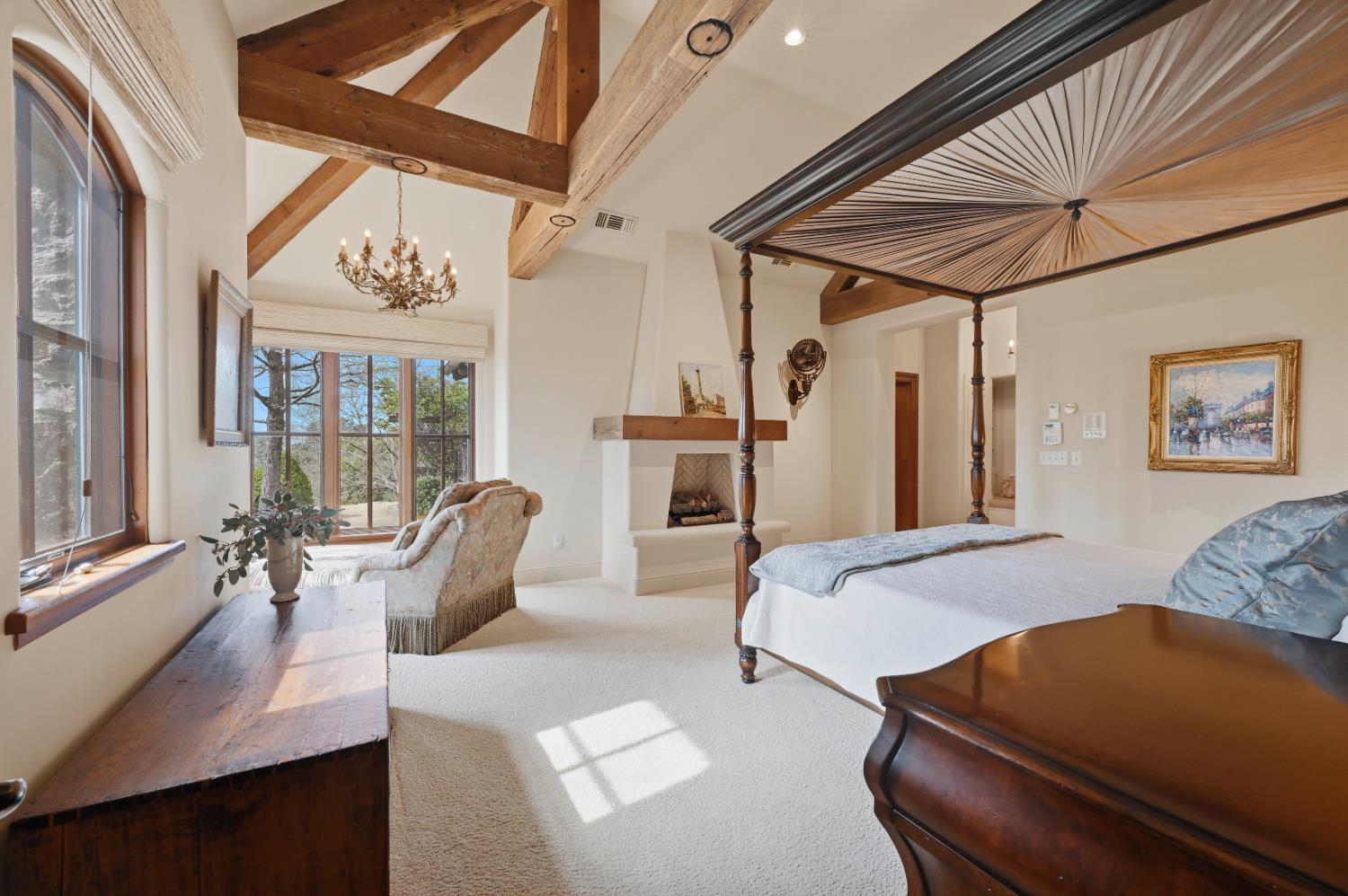 2581 Shirland Tract Road Auburn, CA 95603 - Photo 31 of 61 a bedroom with furniture and a large window