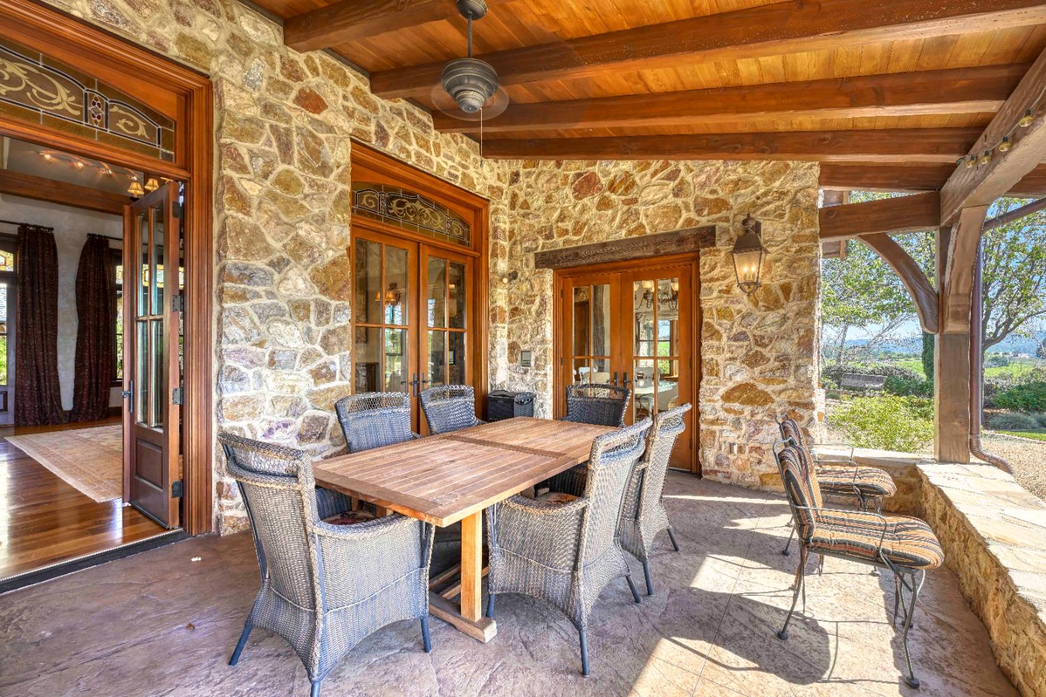 2581 Shirland Tract Road Auburn, CA 95603 - Photo 47 of 61 a view of an outdoor dining space with a porch