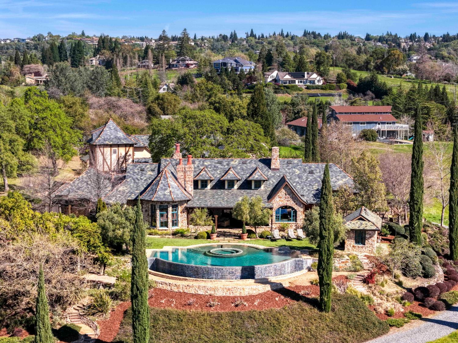 2581 Shirland Tract Road Auburn, CA 95603 - Photo 5 of 61 an aerial view of residential houses with outdoor space and street view
