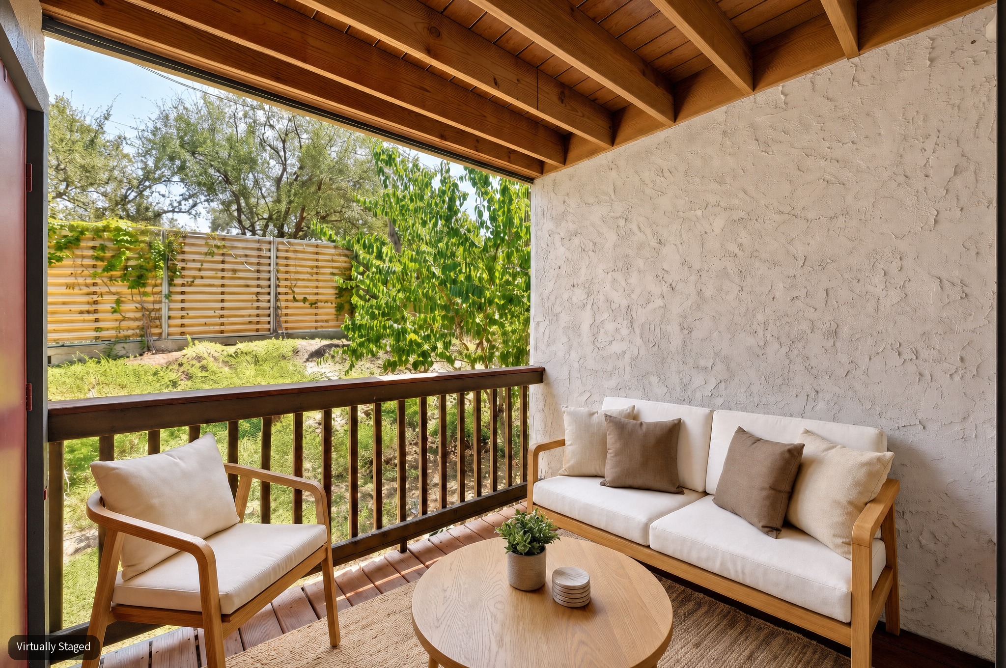 2215 Post Road, Unit 1039 Austin, TX 78704 - Photo 7 of 40 One of two covered balconies that provide you with private outdoor living space (virtually staged pic)