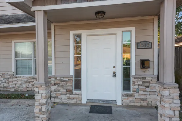 a view of front door of house