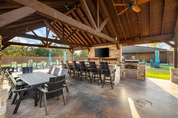 a view of outdoor space yard deck patio and outdoor seating