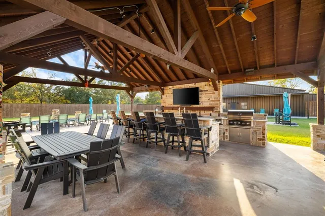 a view of outdoor space yard deck patio and outdoor seating