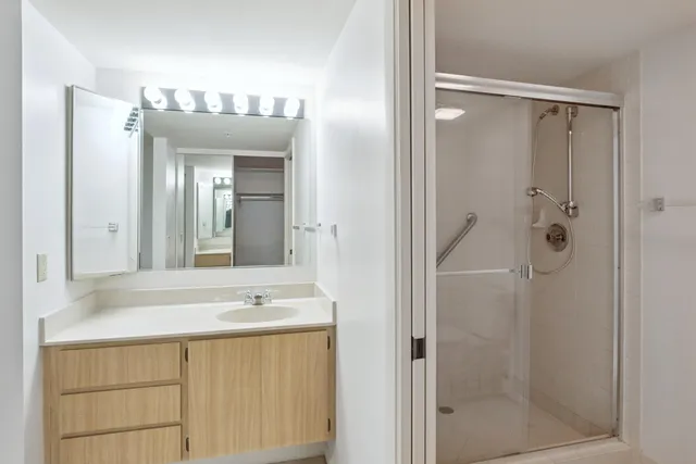 a view of balcony with city view