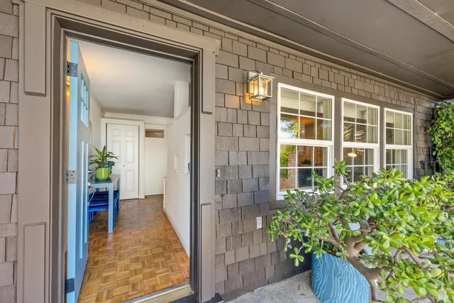 a view of a entryway door front of house