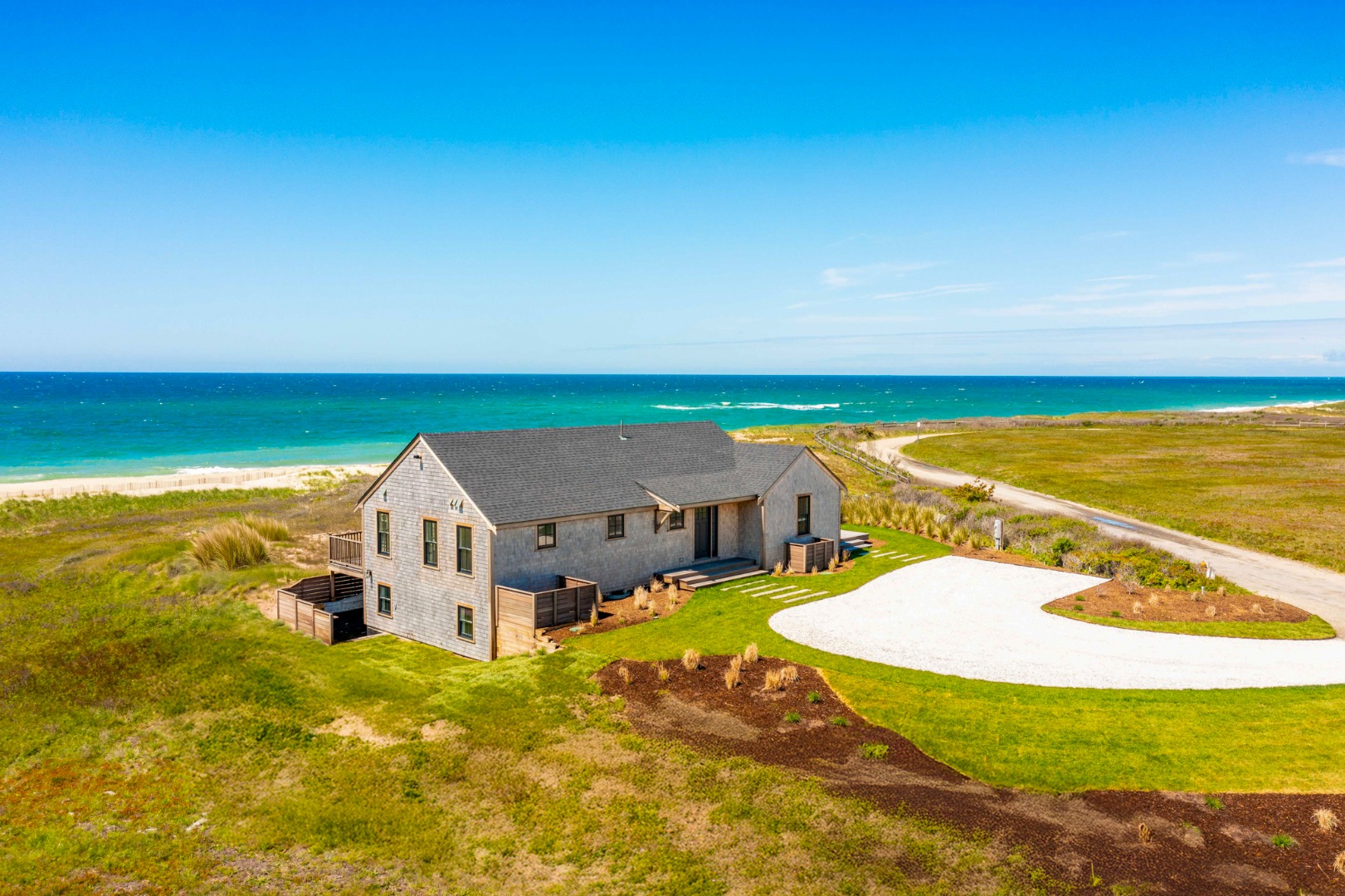 a view of a room with an ocean
