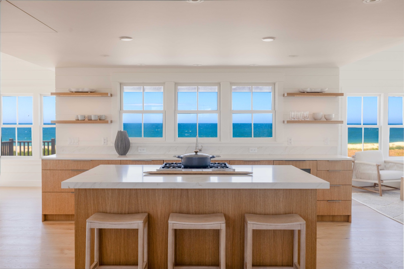 37 Starbuck Road Nantucket, MA 02554 - Photo 7 of 24 a kitchen with a sink and cabinets