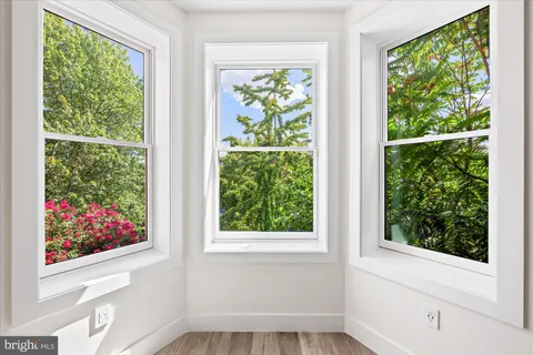 a view of a window in a room