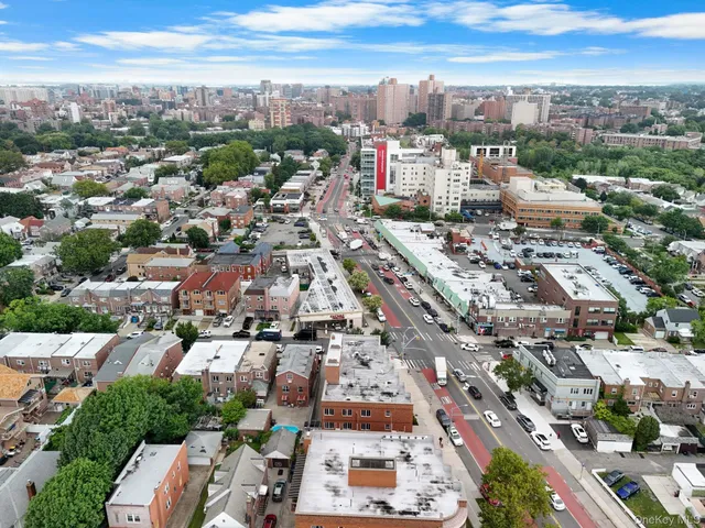 an aerial view of a city