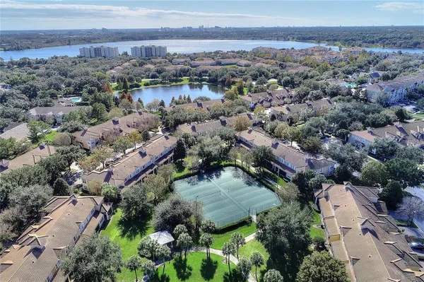 an aerial view of multiple house