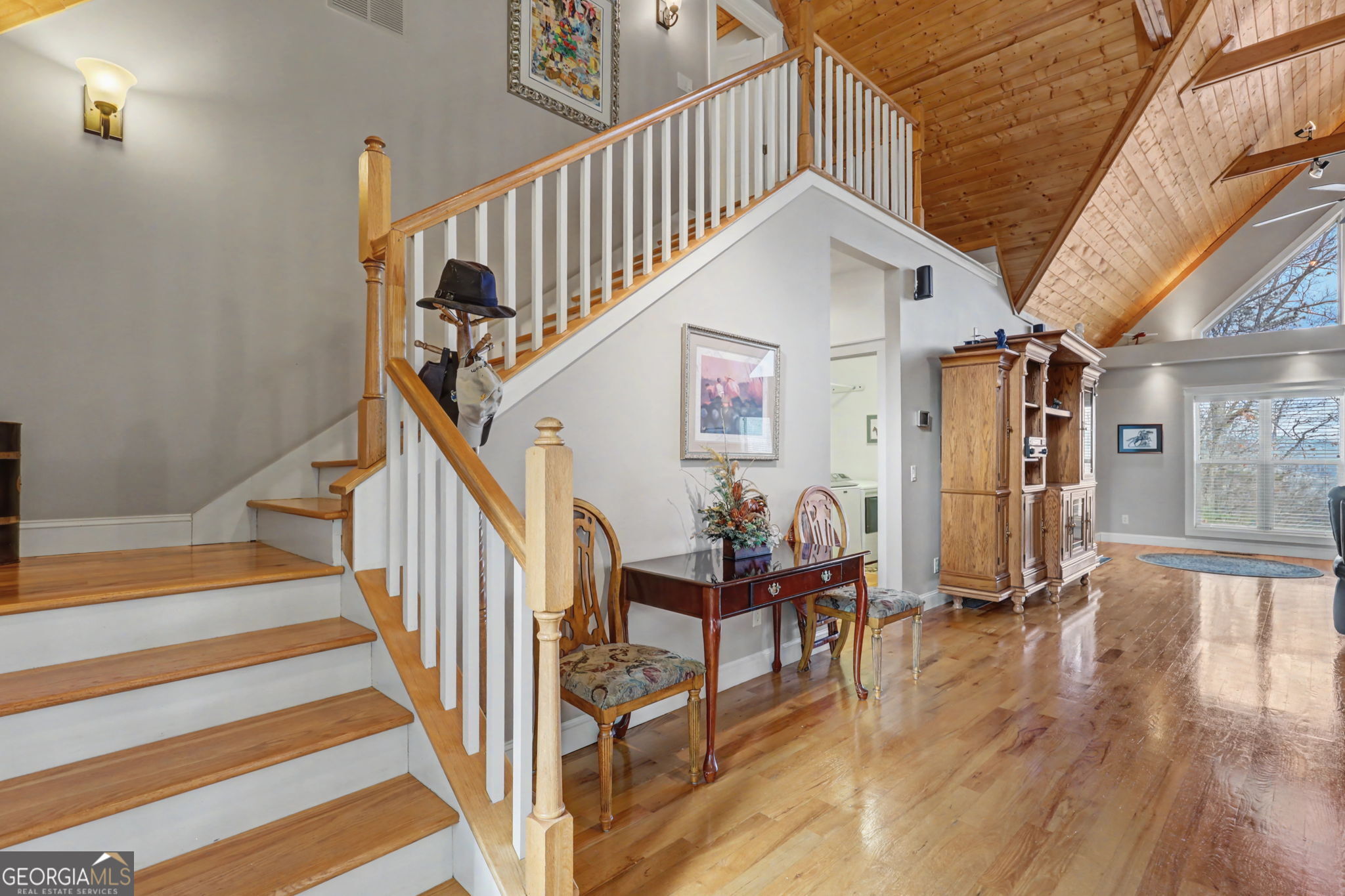 1176 Tiger Pass Drive Tiger, GA 30576 - Photo 30 of 67 a view of entryway with wooden floor and stairs