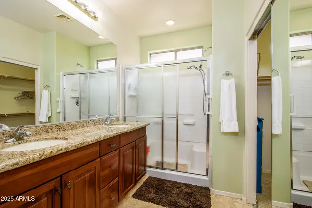 a close up of a shower