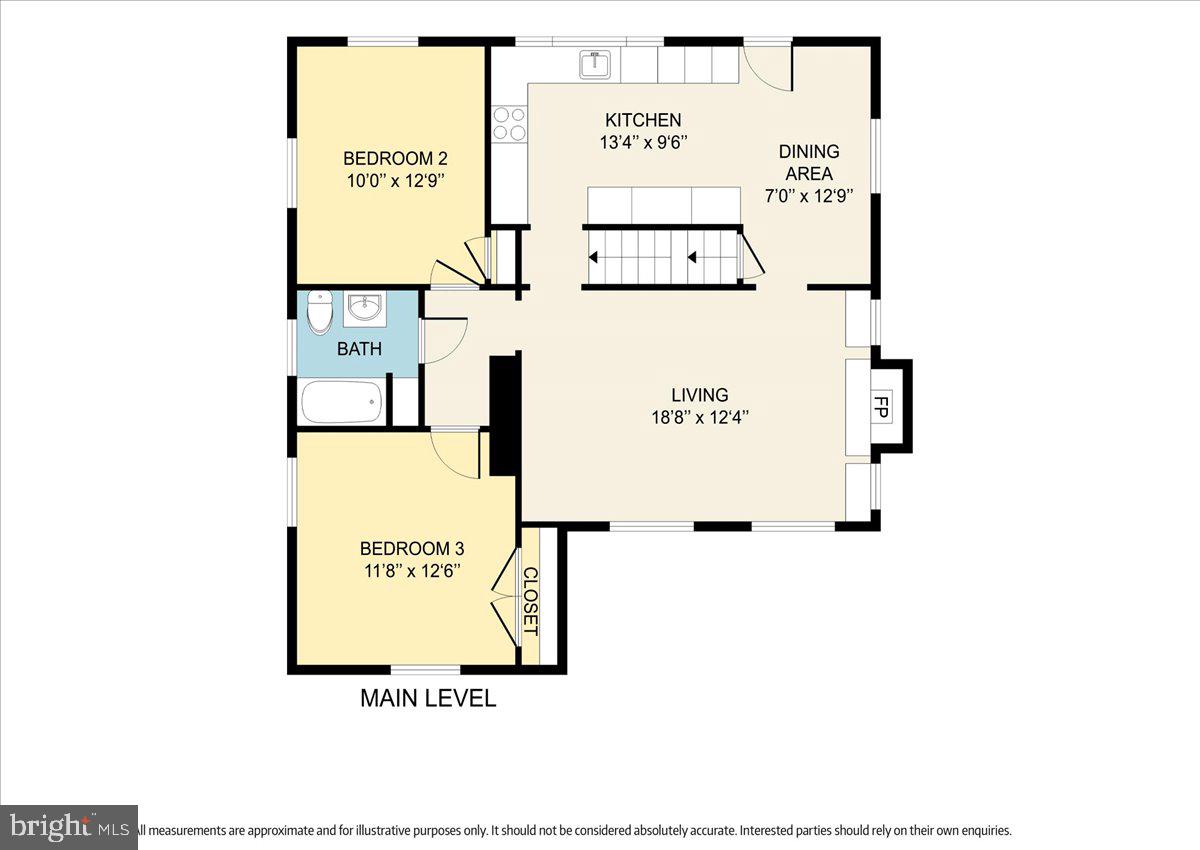 2617 South Arlington Ridge Road Arlington, VA 22202 - Photo 88 of 90 Main Level Floor Plan- Measurements estimated