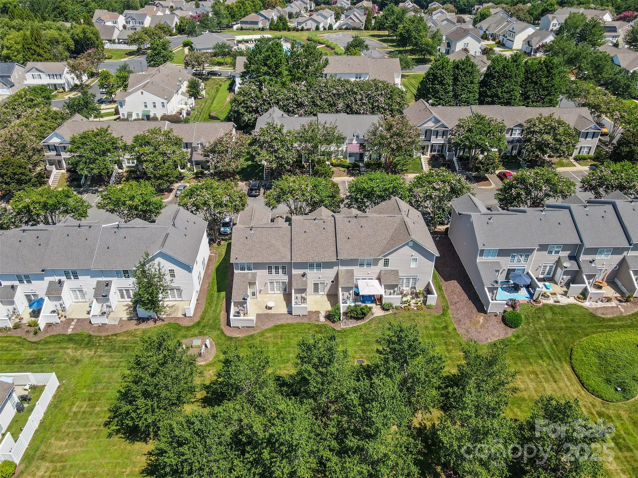 6320 Rhodins Lane Fort Mill, SC 29707 - Photo 32 of 33 an aerial view of a house with garden space and street view
