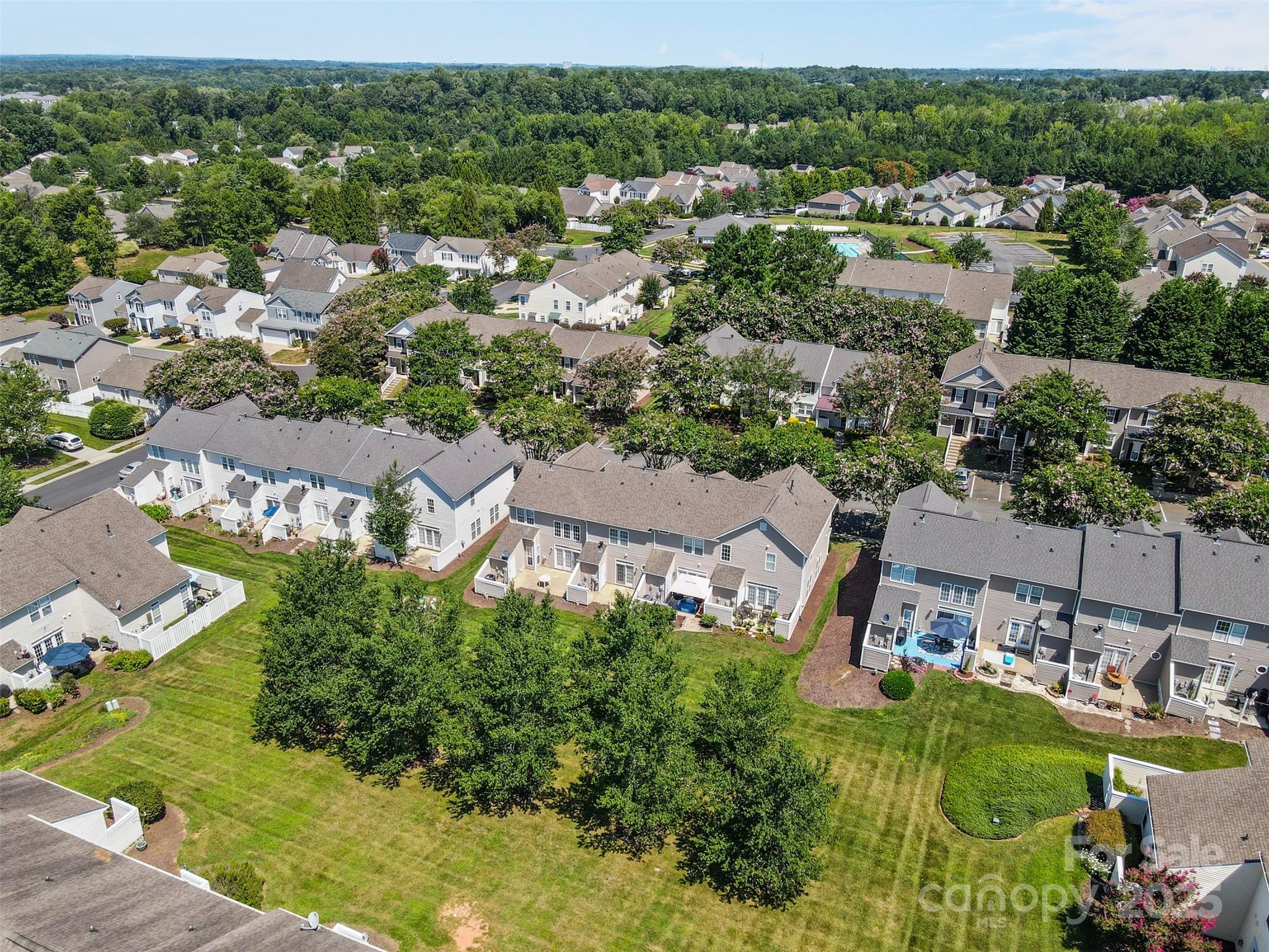6320 Rhodins Lane Fort Mill, SC 29707 - Photo 33 of 33 an aerial view of residential houses with outdoor space and trees all around
