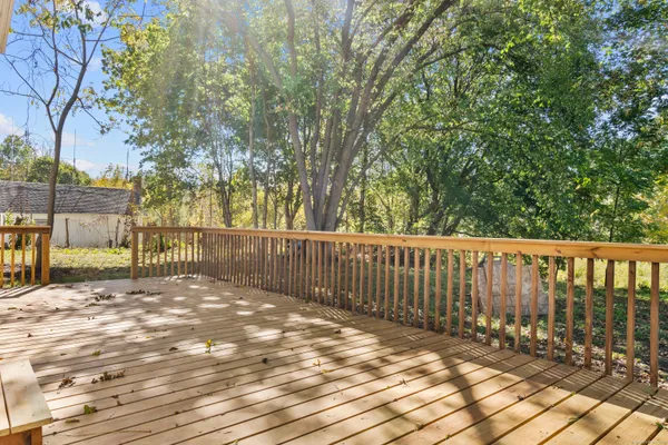 a view of a wooden fence