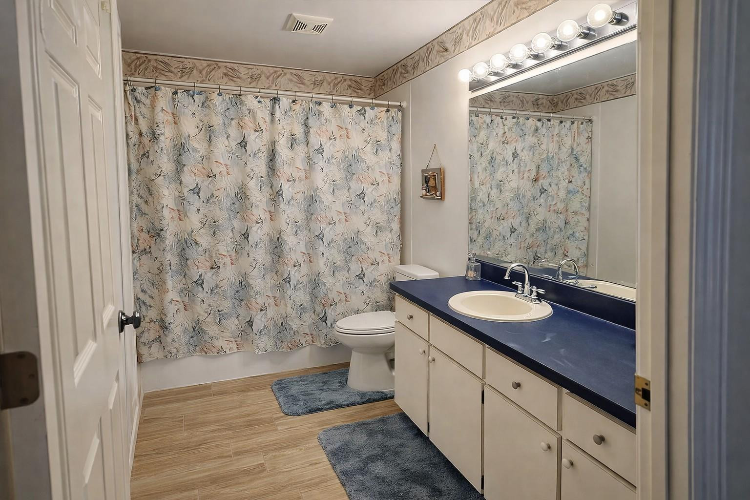 728 North Fischer Circle Sebastian, FL 32958 - Photo 14 of 23 a bathroom with a granite countertop sink toilet and shower