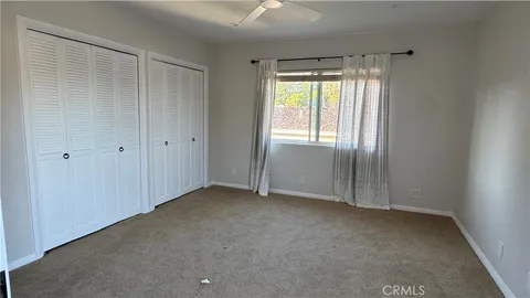 an empty room with window