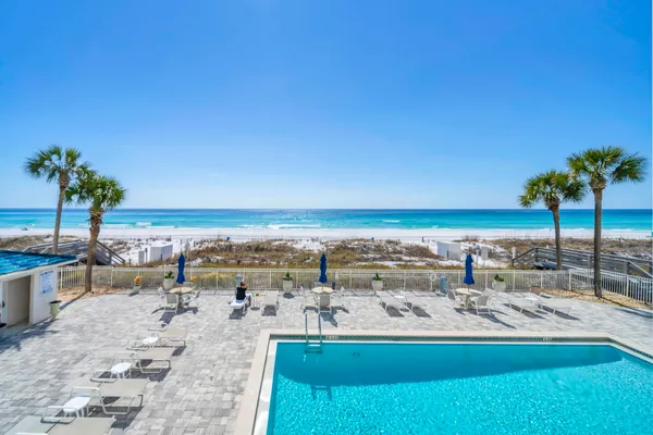 a view of ocean view and beach