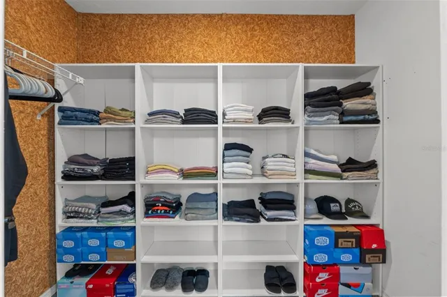 a room with storage and utility