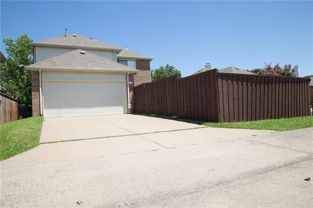 a white house with a outdoor space