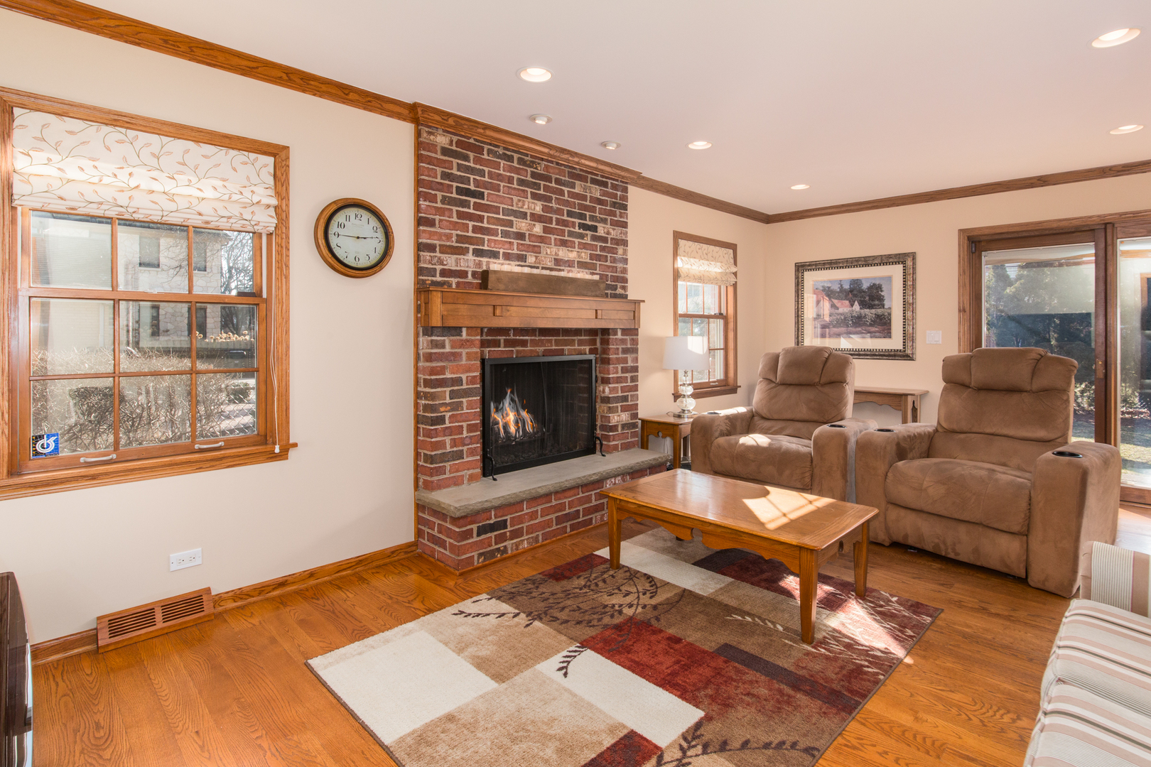 812 South Seminary Avenue Park Ridge, IL 60068 - Photo 3 of 35 a living room with furniture and a fireplace