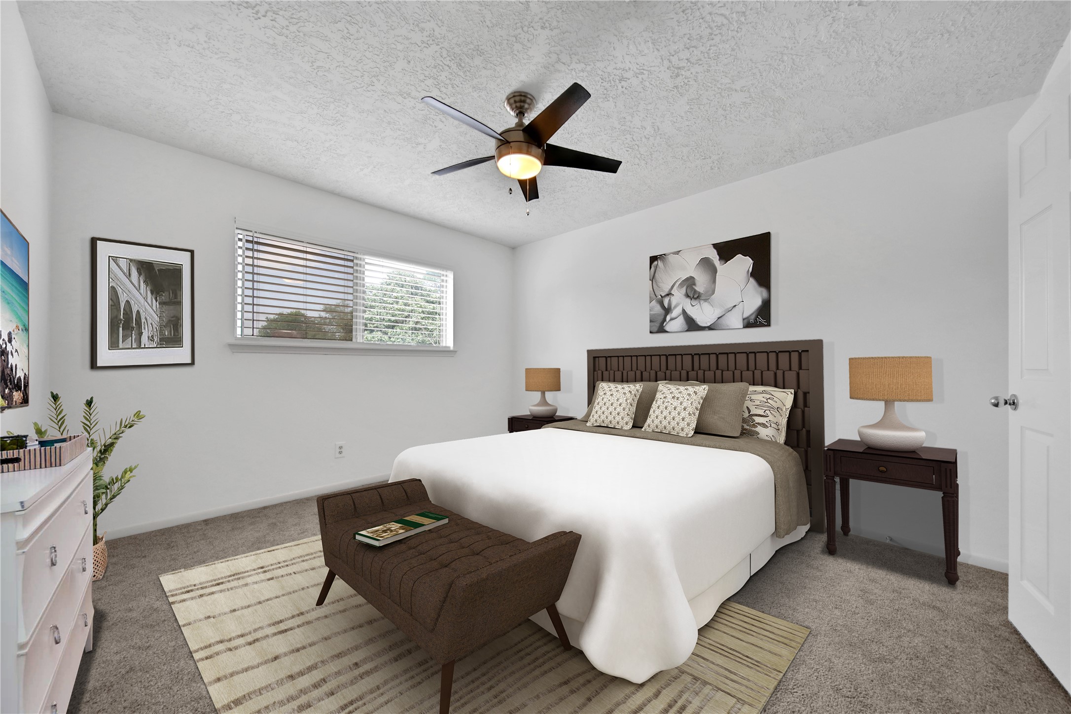 9411 Roos Road Houston, TX 77036 - Photo 34 of 41 a bedroom with a bed and wooden floor