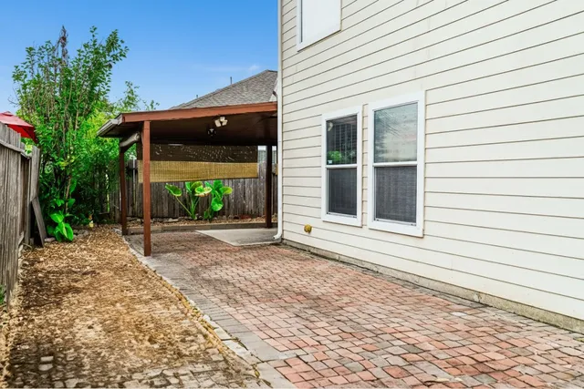 a backyard of a house