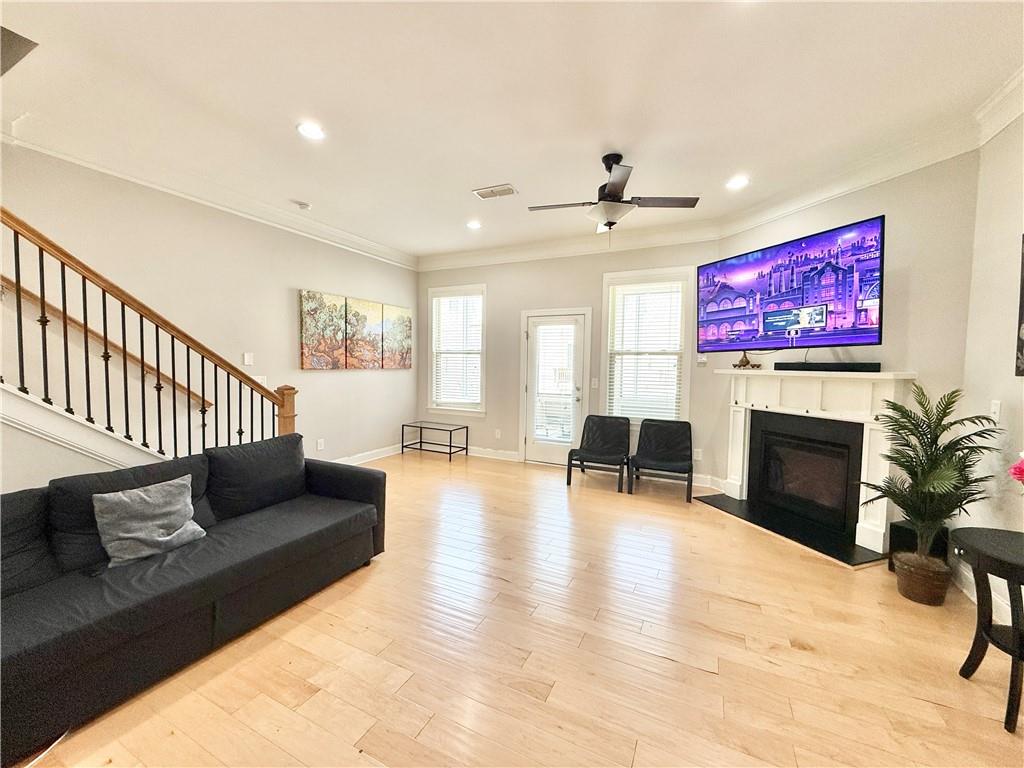 1817 Hislop Lane, Unit 7 Atlanta, GA 30345 - Photo 5 of 32 a lobby with furniture fireplace and flat screen tv
