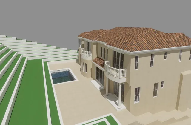 a view of swimming pool with a yard