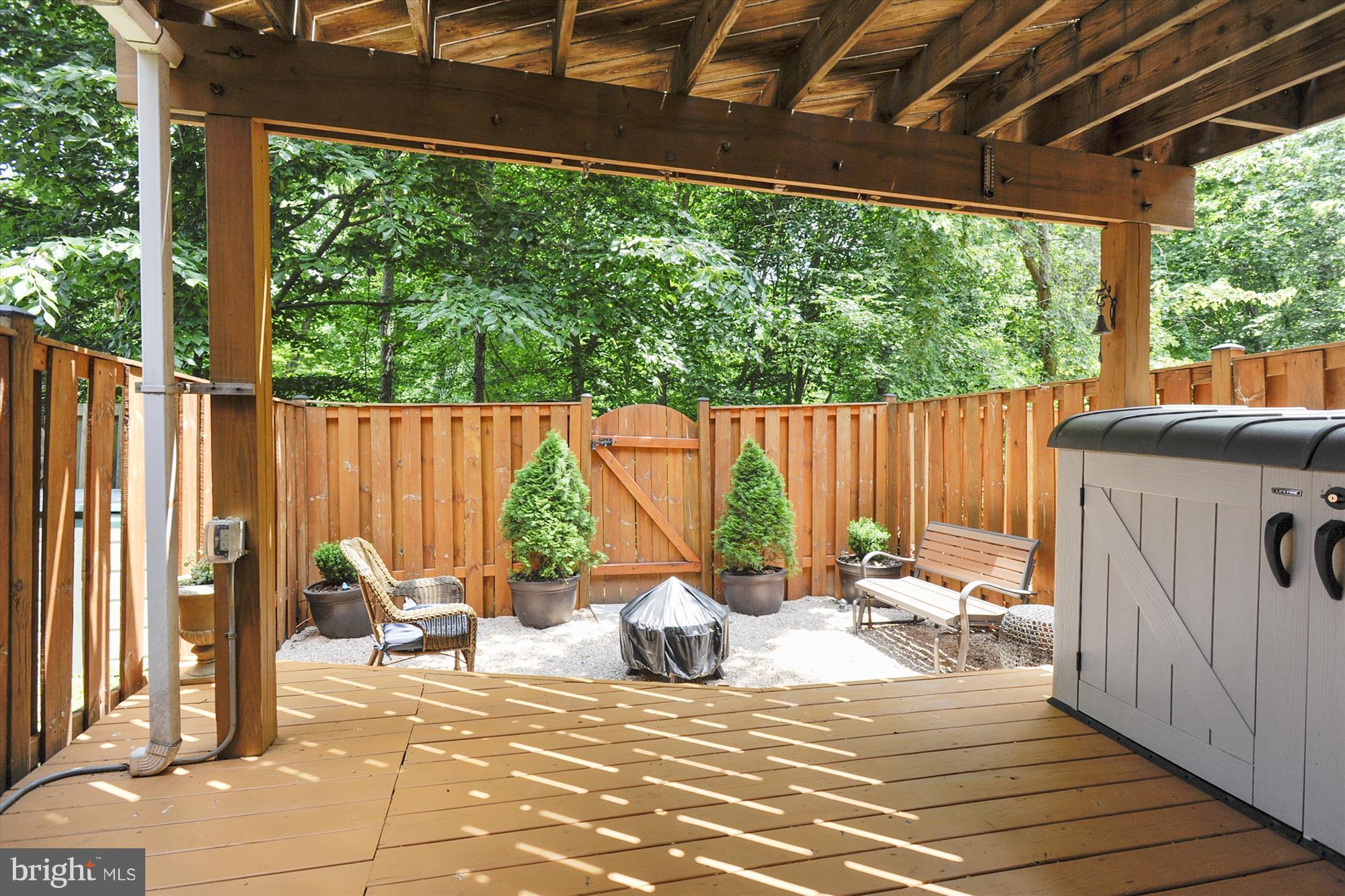 8428 Springfield Oaks Drive Springfield, VA 22153 - Photo 22 of 30 Fully fenced backyard with tree view