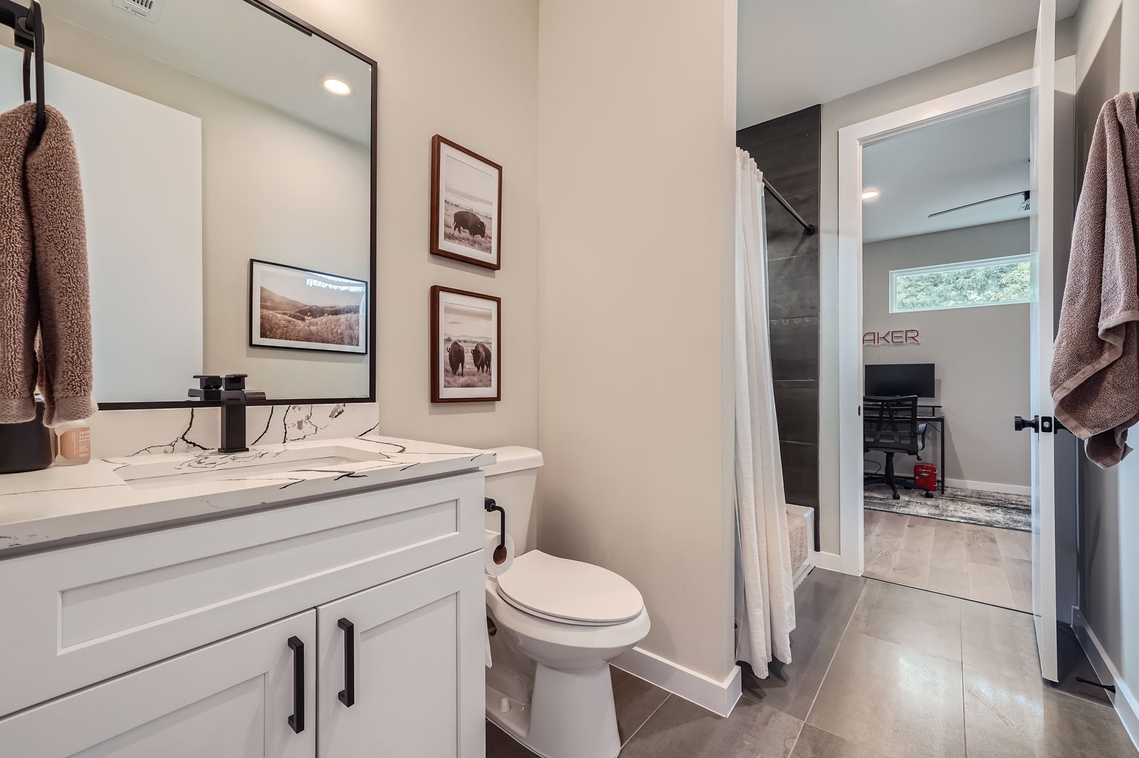 7507 Bethune Avenue, Unit B Austin, TX 78752 - Photo 15 of 23 Guest Bathroom with gorgeous finishes.