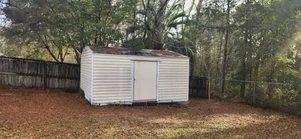 a backyard of a house
