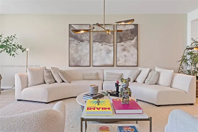 a living room with furniture and a couch